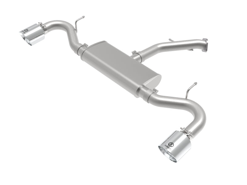 aFe Takeda Series 2.5in 409 SS Axle-Back Exhaust System Polished 18-20 Hyundai Elantra GT L4-1.6L(t) - Mammoth Racing -