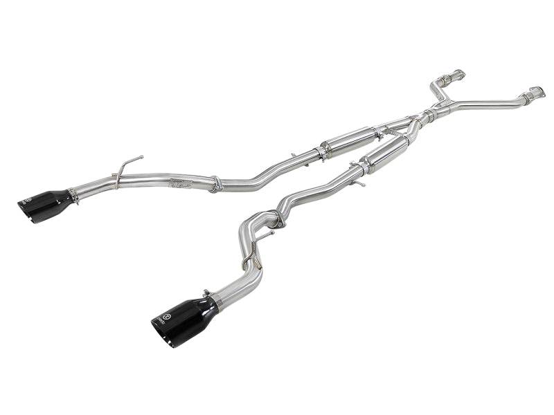 aFe Takeda 2.5in 304 SS Cat-Back Exhaust System w/ Black Tips 16-18 Infiniti Q50 V6-3.0L (tt) - My Store