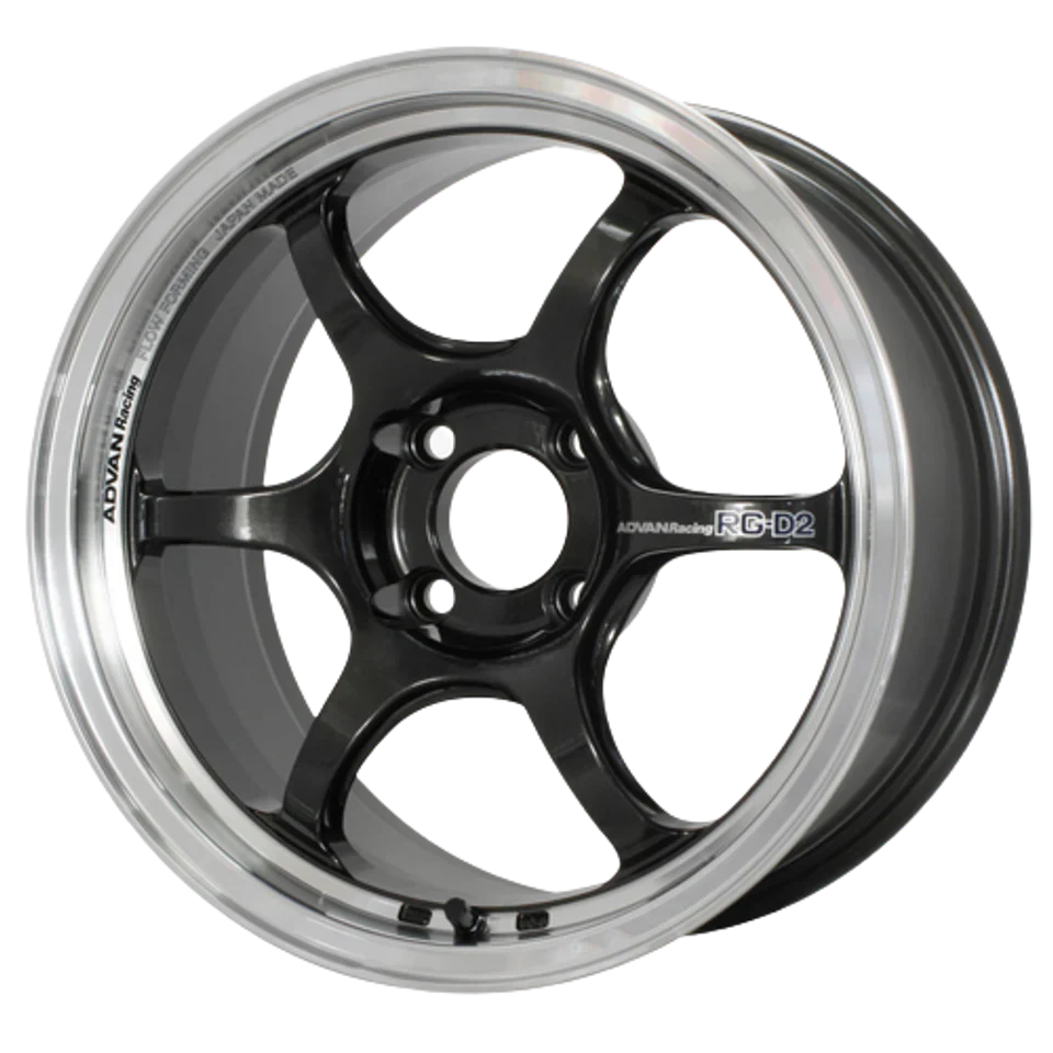 Advan RG-D2 16x8.0 +38 4-100 Machining & Black Gunmetallic Wheel - My Store