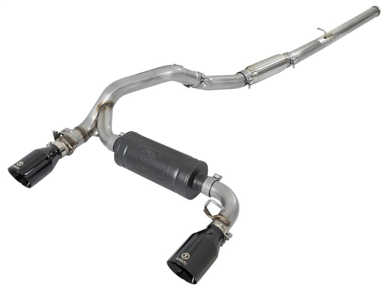 aFe Takeda 3in 304 SS Cat-Back Exhaust System w/ Black Tips 16-18 Ford Focus RS I4-2.3L (t) - Mammoth Racing -