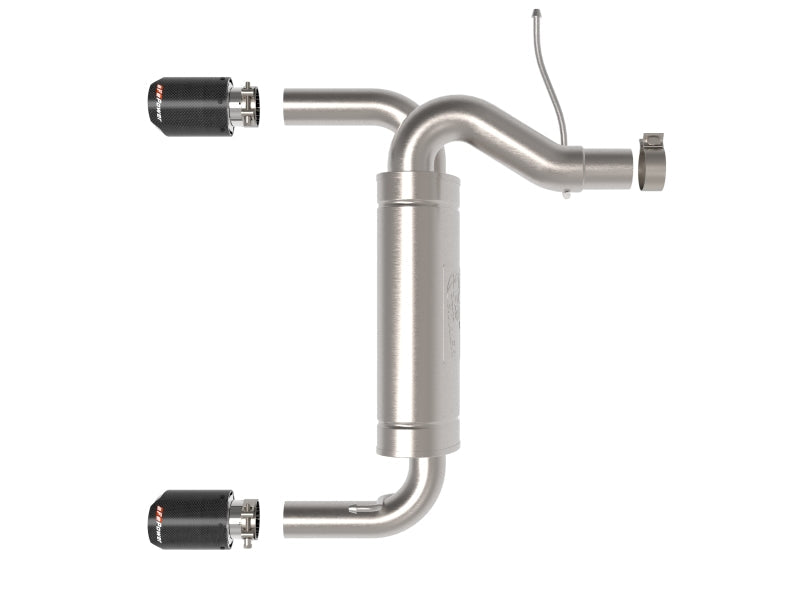 aFe Vulcan 3in 304 SS Axle-Back Exhaust 2021 Ford Bronco L4-2.3L (t)/V6-2.7L (tt) w/ Carbon Tips - Mammoth Racing -