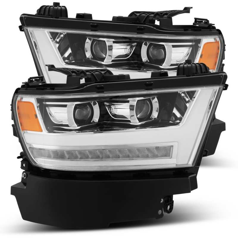 AlphaRex 19-20 Ram 1500HD PRO-Series Proj Headlight Plnk Styl Chrm w/Activ Light/Seq Signal/Plnk DRL - Mammoth Racing -