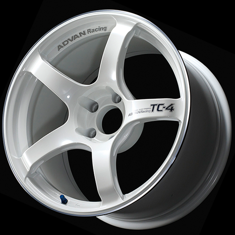 Advan TC4 18x9 +35 5-114.3 Racing White Metallic & Ring Wheel - My Store