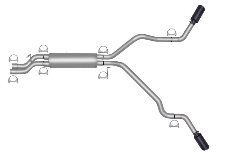Gibson 99-03 GMC Sierra 1500 SL 5.3l 2.5in Cat-Back Dual Extreme Exhaust - Black Elite - Mammoth Racing -