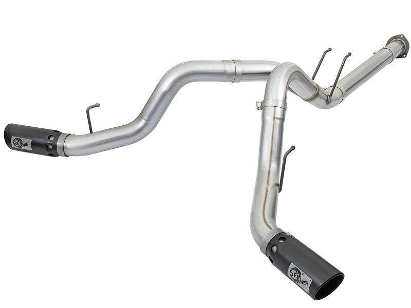aFe ATLAS 4in DPF-Back Alum Steel Exhaust System w/Black Tip 2017 Ford Diesel Trucks V8-6.7L (td) - My Store