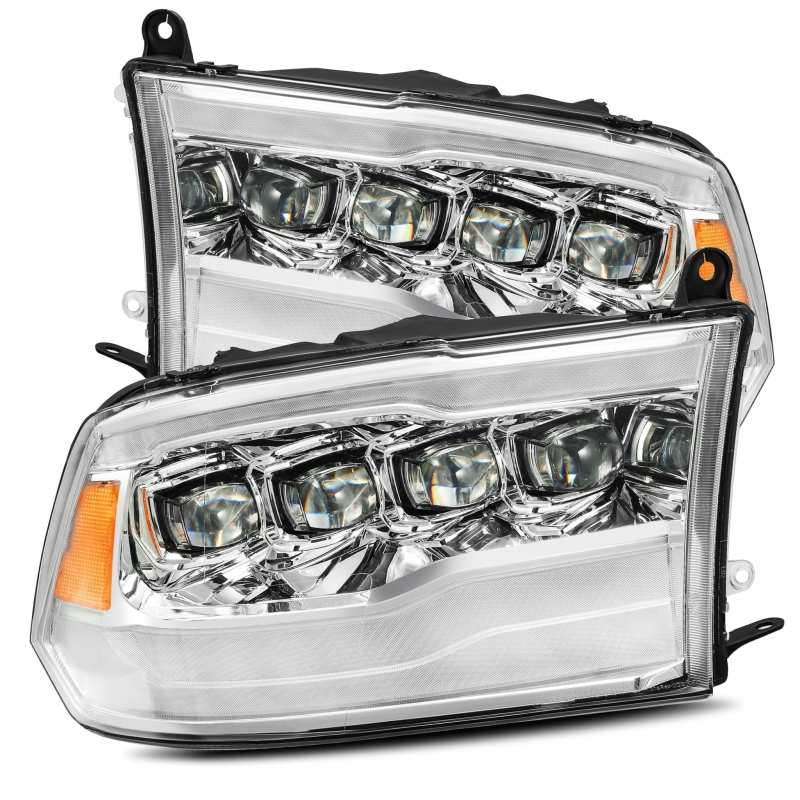 AlphaRex 09-18 Dodge Ram 1500HD NOVA LED Projector Headlights Plank Style Design Chrome w/DRL - Mammoth Racing -