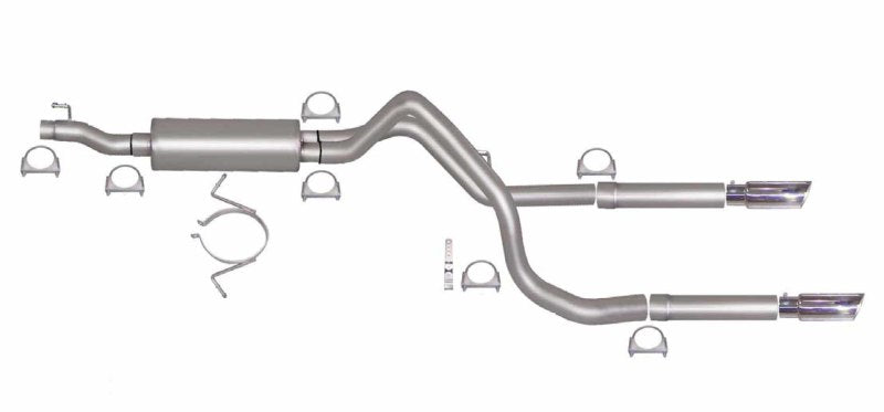 Gibson 06-08 Dodge Ram 1500 Laramie 5.7l 2.5in Cat-Back Dual Split Exhaust - Stainless - Mammoth Racing -