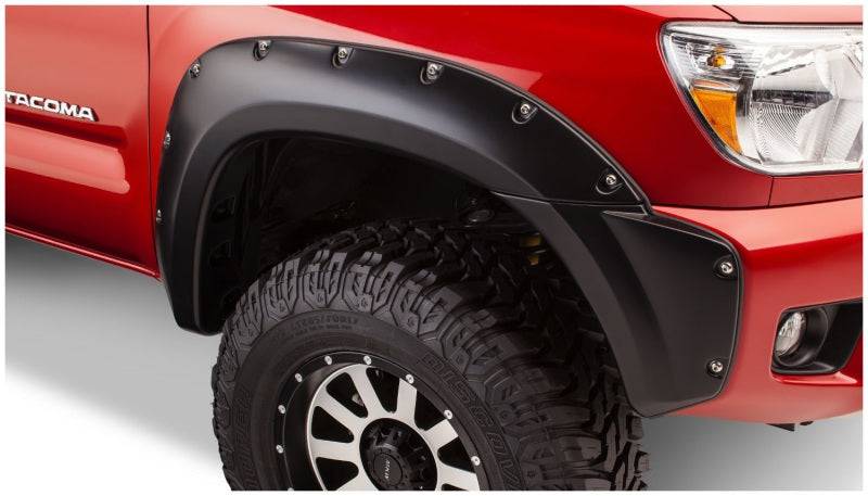 Bushwacker 12-15 Toyota Tacoma Pocket Style Flares 2pc - Black - Mammoth Racing -