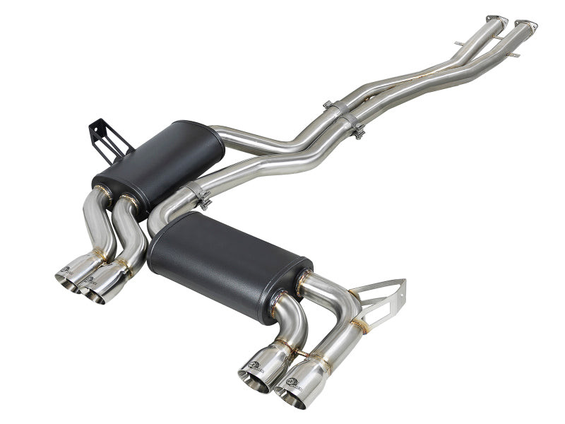aFe MACH Force-Xp 2.5in 304 SS Cat-Back Exhaust w/ Polished Tips 01-06 BMW M3 - Mammoth Racing -