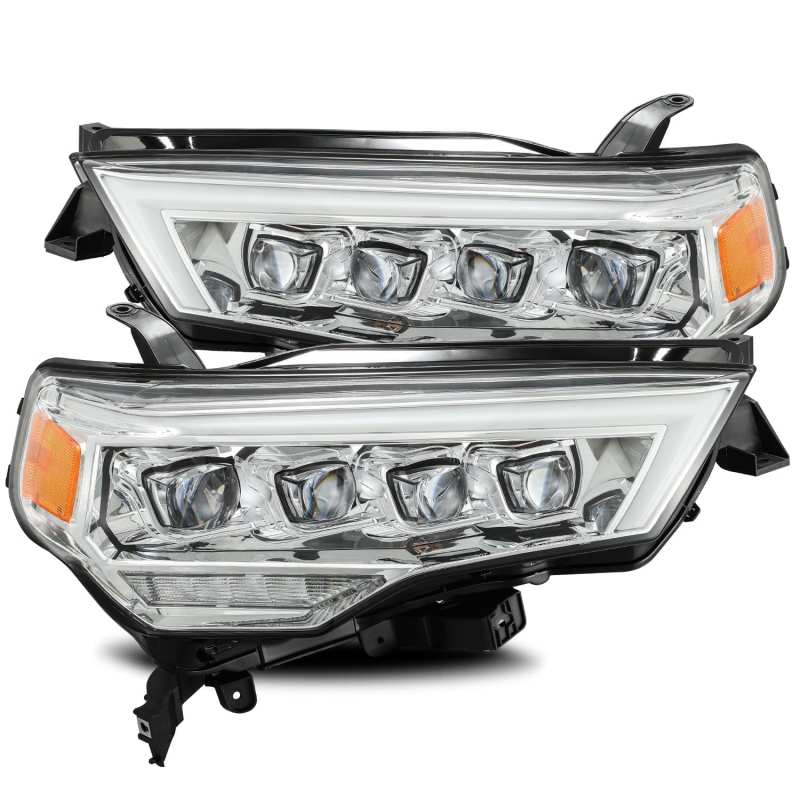 AlphaRex 14-20 Toyota 4Runner NOVA LED Projector Headlights Plank Style Chrome w/Activation Light - Mammoth Racing -