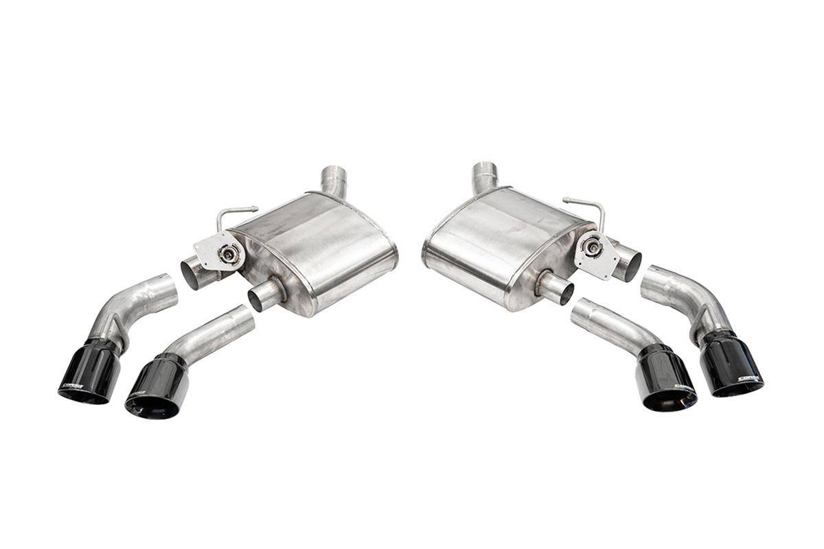 Corsa 16-20 Chevrolet Camaro SS/ZL1 6.2L V8 Black Xtreme Axle-Back Exhaust (w/ Factory NPP Valve) - Mammoth Racing -