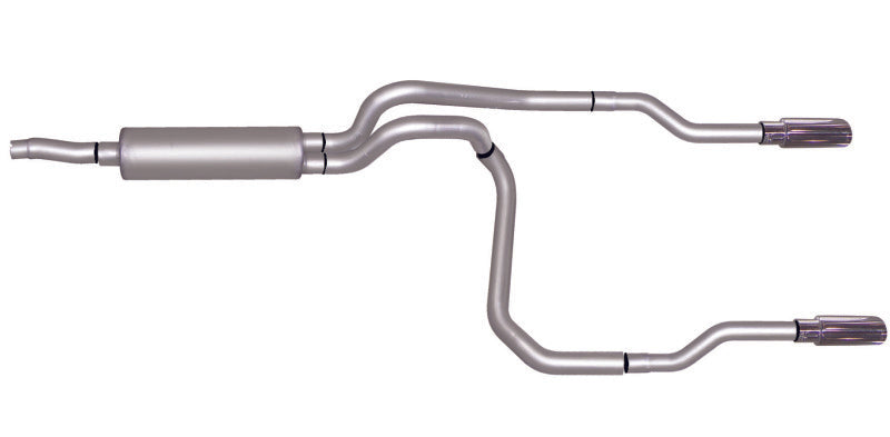 Gibson 02-03 Dodge Dakota SLT 3.9l 2.5in Cat-Back Dual Split Exhaust - Stainless - Mammoth Racing -