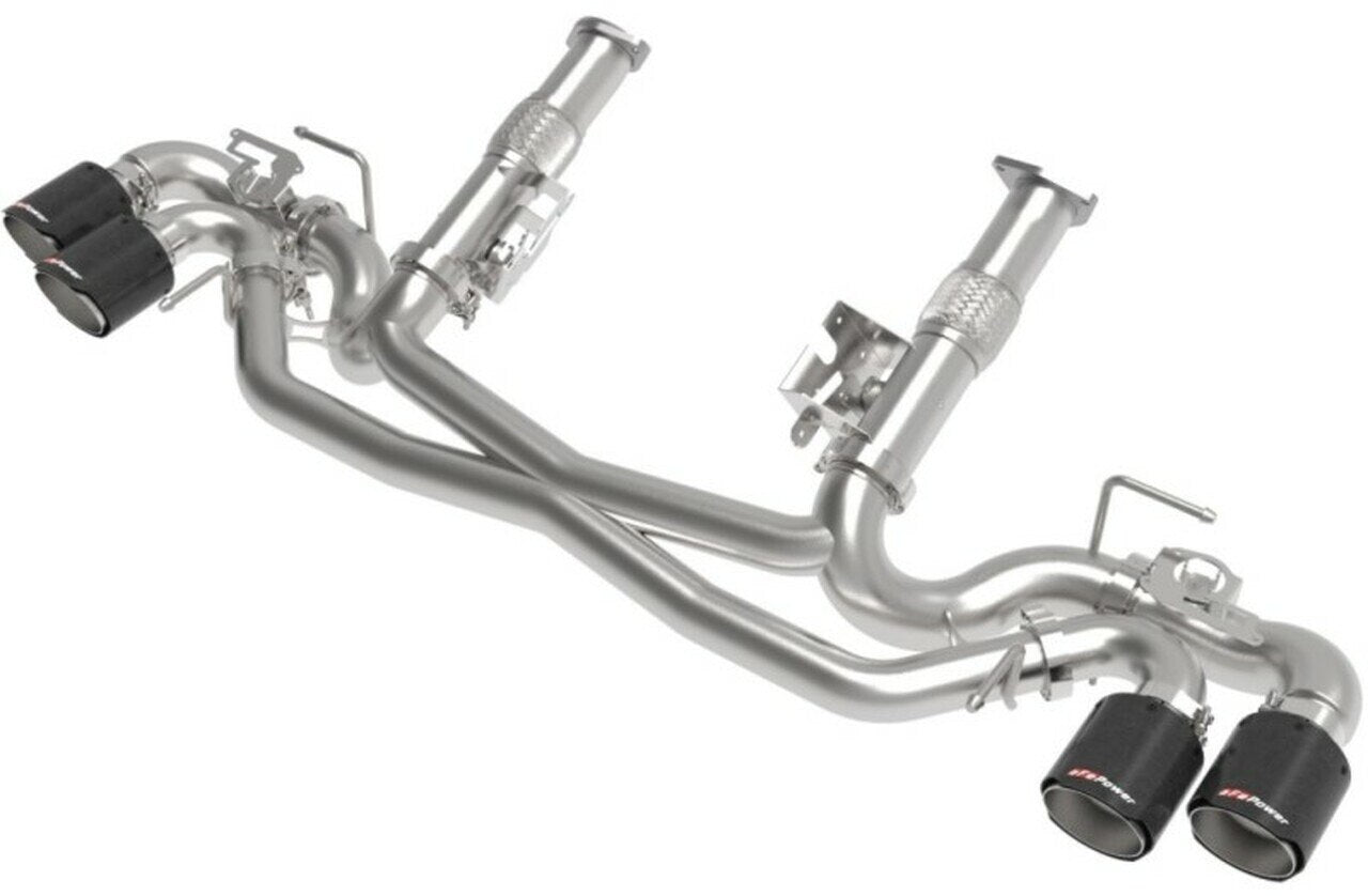 AFe MACH Force-Xp 304 Stainless Steel Cat-Back Exhaust Carbon 2020 Chevrolet Corvette C8 - Mammoth Racing -