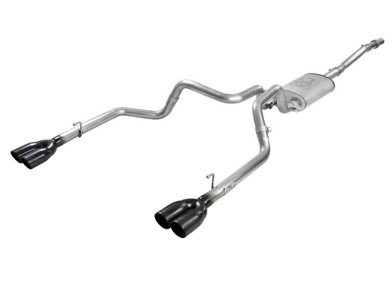 aFe Vulcan Series 3in-2-1/2in 304 SS Cat-Back 2019 GM Silverado / Sierra 1500 V8-5.3L w/ Black Tips - Mammoth Racing -