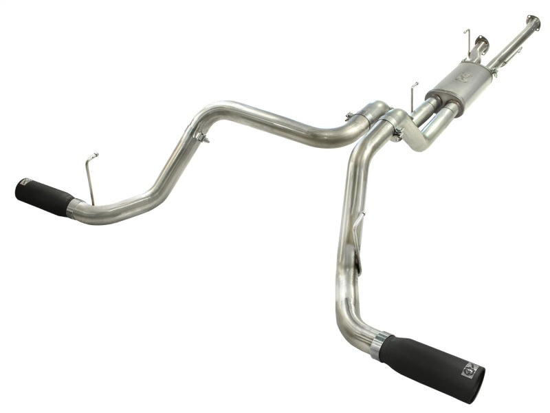 aFe MACHForce XP 2-1/2in to 3in 409 SS Cat-Back Exhaust w/ Black Tips 10-17 Toyota Tundra V8 5.7L - Mammoth Racing -