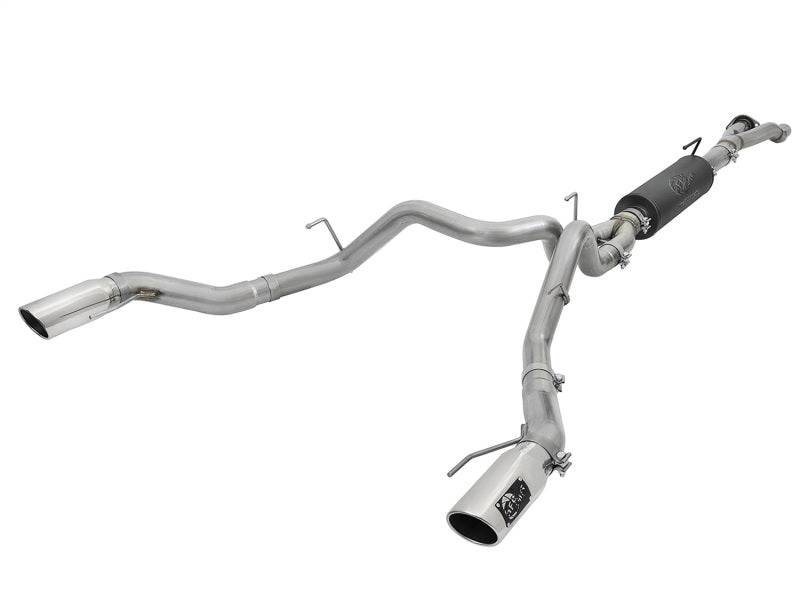aFe MACHForce-XP 3in to 3-1/2in 304 SS Cat-Back Exhaust w/Polished Tips 17-18 Ford F-150 Raptor 3.5L - Mammoth Racing -