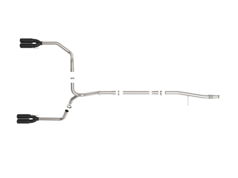 aFe Vulcan Series 3in 304SS DPF-Back 20-21 GM Trucks L6-3.0L (td) LM2 - Dual Black Tip - Mammoth Racing -