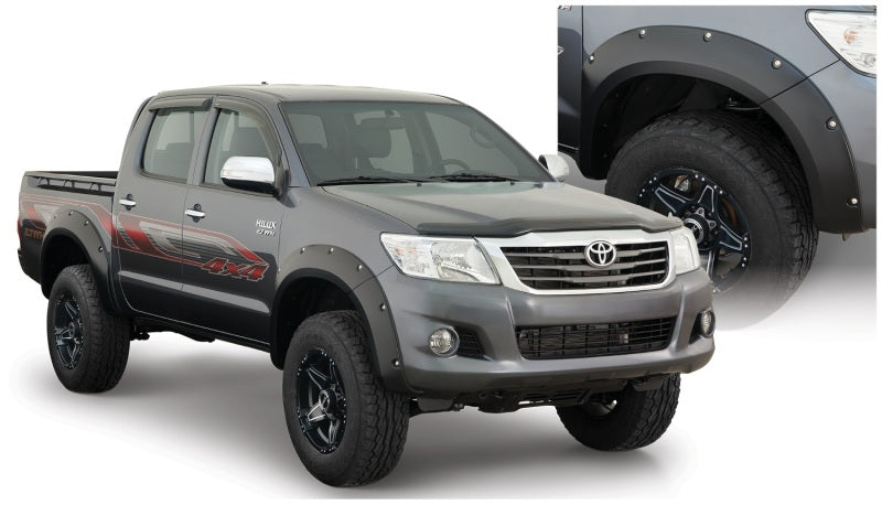 Bushwacker 11-13 Toyota Hilux Pocket Style Flares 4pc 59.8in Bed - Black - My Store