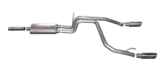 Gibson 07-09 Dodge Nitro R/T 4.0l 2.25in Cat-Back Dual Split Exhaust - Stainless - Mammoth Racing -