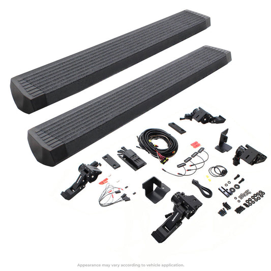 Go Rhino 20-23 Jeep Gladiator 4dr E-board E1 Electric Running Board Kit - Bedliner Coating - Mammoth Racing -