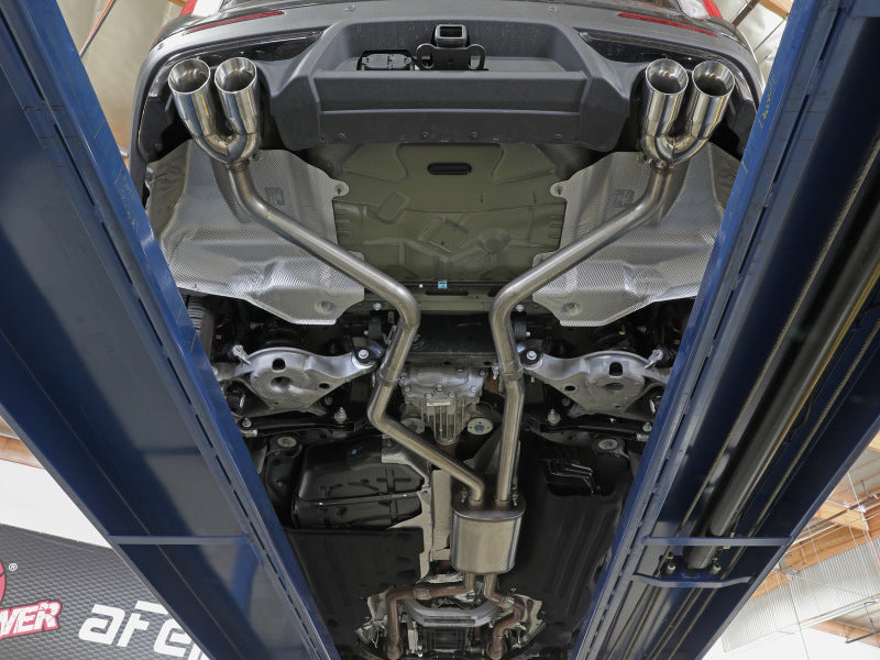 aFe MACH Force-Xp 2.5in. 304 SS C/B Exhaust 20-21 Ford Explorer V6-3.0L - Black Tip - Mammoth Racing -