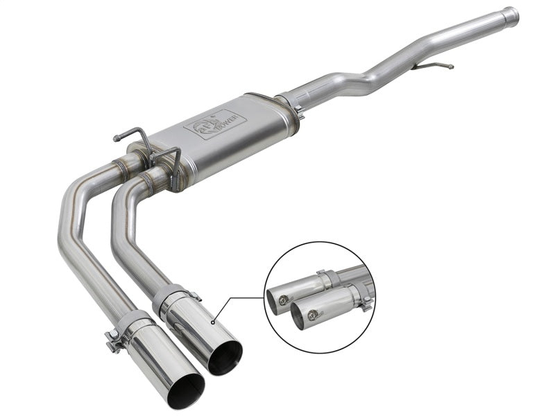 aFe Rebel Series 3in-2.5in 409 SS Cat-Back Exhaust 09-18 GM Silverado/Sierra 1500 V6-4.3L / V8-4.6L - Mammoth Racing -