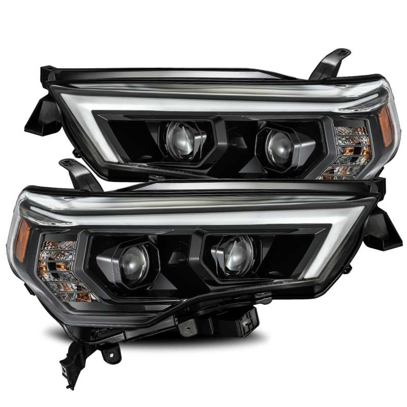 AlphaRex 14-20 Toyota 4Runner PRO-Series Projector Headlights Plank Style Alpha Black w/Seq Signal - My Store