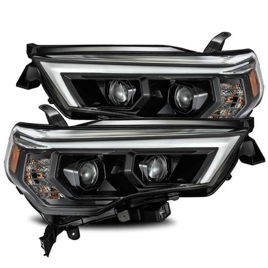 AlphaRex 14-20 Toyota 4Runner PRO-Series Projector Headlights Plank Style Alpha Black w/Seq Signal - My Store