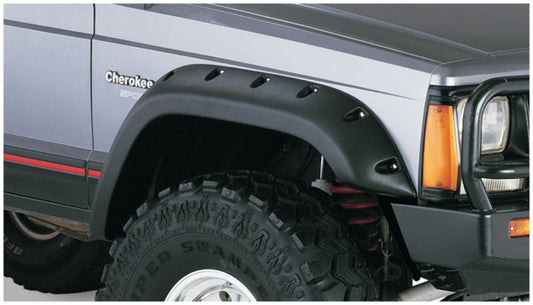 Bushwacker 84-01 Jeep Cherokee Cutout Style Flares 2pc Fits 4-Door Sport Utility Only - Black - My Store
