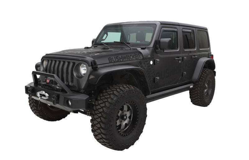Bushwacker 2018+ Jeep Wrangler (jl) Unlimited Flat Style Flares 4pc - Black - Mammoth Racing -