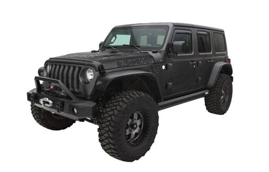 Bushwacker 2018+ Jeep Wrangler (jl) Unlimited Flat Style Flares 4pc - Black - Mammoth Racing -