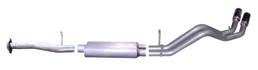 Gibson 07-09 Chevrolet Silverado 1500 LT 4.8l 2.25in Cat-Back Dual Sport Exhaust - Stainless - Mammoth Racing -