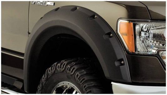 Bushwacker 09-14 Ford F-150 Max Pocket Style Flares 2pc Extended Coverage - Black - Mammoth Racing -