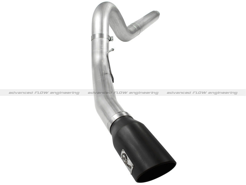 aFe Atlas 5in DPF-Back Aluminized Steel Exh Sys, Ford Diesel Trucks 08-10 V8-6.4L (td) Black tip - Mammoth Racing -