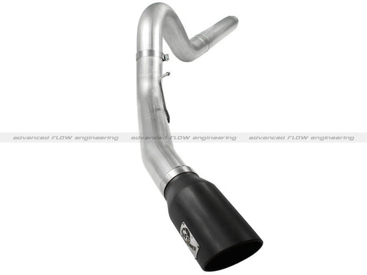 aFe Atlas 5in DPF-Back Aluminized Steel Exh Sys, Ford Diesel Trucks 08-10 V8-6.4L (td) Black tip - Mammoth Racing -