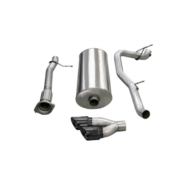 Corsa 07-10 Cadillac Escalade 6.2L V8 3in Cat-Back Single Side w Twin 4in Black Pro-Series Tips - Mammoth Racing -