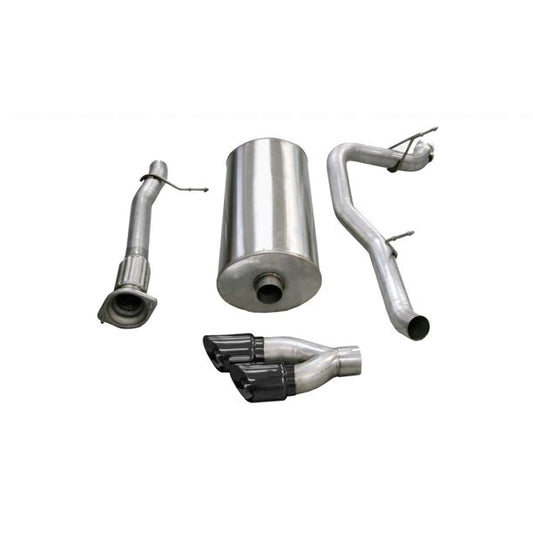 Corsa 07-10 Cadillac Escalade 6.2L V8 3in Cat-Back Single Side w Twin 4in Black Pro-Series Tips - Mammoth Racing -