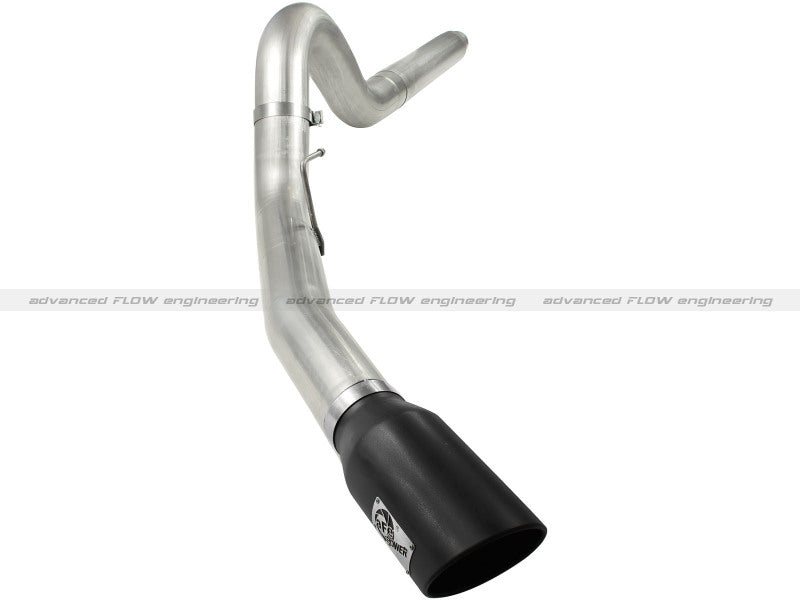 aFe MACHForce XP 5in DPF-Back Stainless Steel Exh Sys, Black tip,Ford Diesel Trucks 08-10 V8-6.4L - Mammoth Racing -