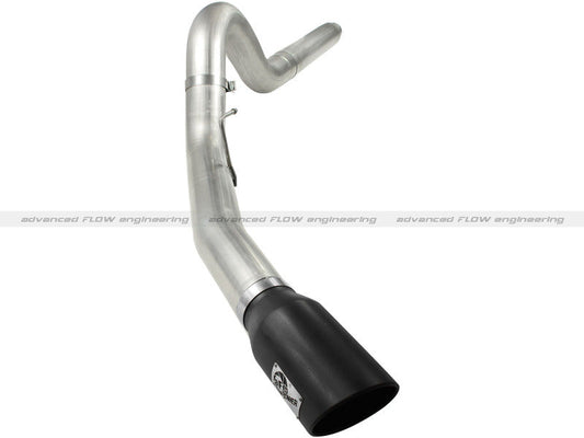 aFe MACHForce XP 5in DPF-Back Stainless Steel Exh Sys, Black tip,Ford Diesel Trucks 08-10 V8-6.4L - Mammoth Racing -