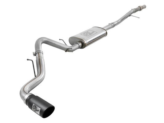 afe Apollo GT Series 2019 GM Silverado/Sierra 1500 4.3L/5.3L 409 SS CatBack Exhaust System w/Blk Tip - Mammoth Racing -