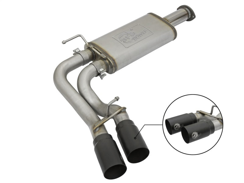aFe Rebel Exhausts Cat-Back SS 16 Toyota Tacoma V6-3.5L w/ Black Tips - Mammoth Racing -