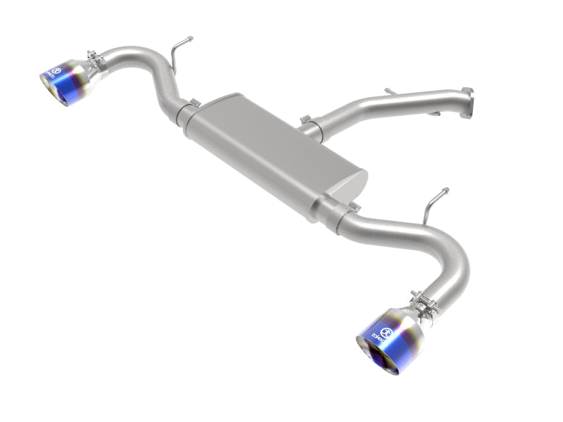 aFe Takeda 2.5in 409 SS Axle-Back Exhaust System Blue Flame 18-20 Hyundai Elantra GT L4-1.6L(t) - Mammoth Racing -