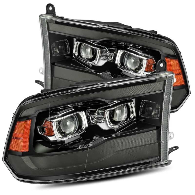 AlphaRex 09-18 Dodge Ram 1500HD PRO-Series Proj Headlights Plank Style Black w/Seq Signal/Smoked DRL - My Store