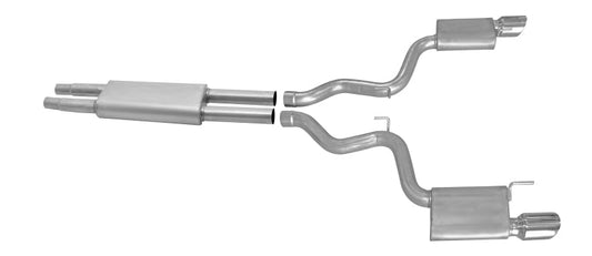 Gibson 15-17 Ford Mustang V6 3.7l 2.5in Cat-Back Dual Exhaust - Stainless - Mammoth Racing -