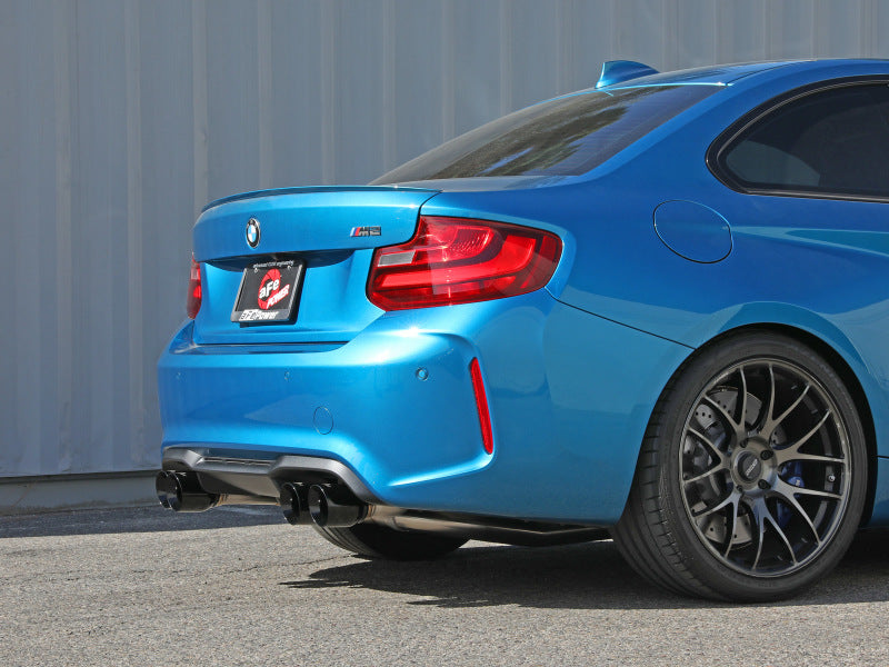 aFe 16-18 BMW M2 L6-3.0L MACH Force-Xp 3in to 2.5in 304 SS Cat-Back Exhaust System-Quad Black Tips - Mammoth Racing -