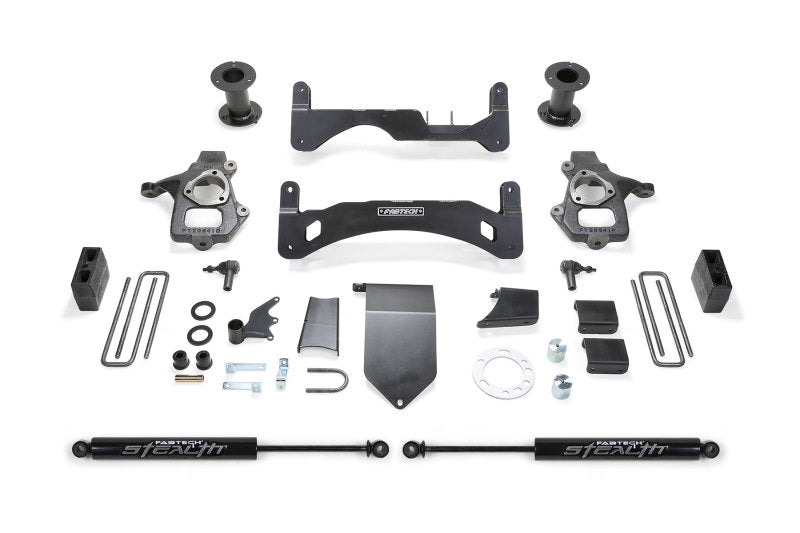 Fabtech 14-18 GM C/k1500 P/U w/oE Forg Stl UCA 6in Basic Sys G2 w/Stealth - Mammoth Racing -