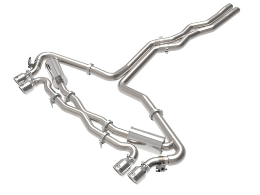 aFe 20-22 Audi RS6 Avant V8 4L(tt) MACH Force-Xp 3in to 2.5in 304 SS Cat-Back Exhaust w/Polished Tip - Mammoth Racing -
