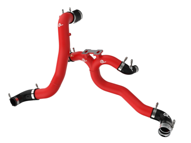 AFE 18-21 Kia Stinger V6-3.3L BladeRunner Alum Hot/Cold Charge Pipe Kit Red - Mammoth Racing -