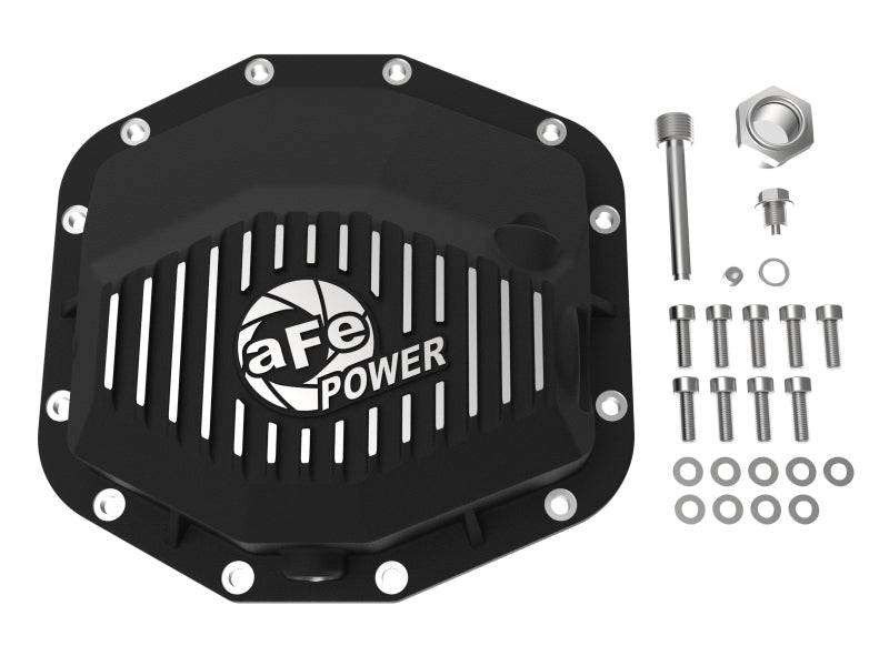 aFe POWER 21-22 Ram 1500 TRX Hemi V8 6.2L (sc) PRO Series Rear Differential Cover Black w/ Machined - My Store