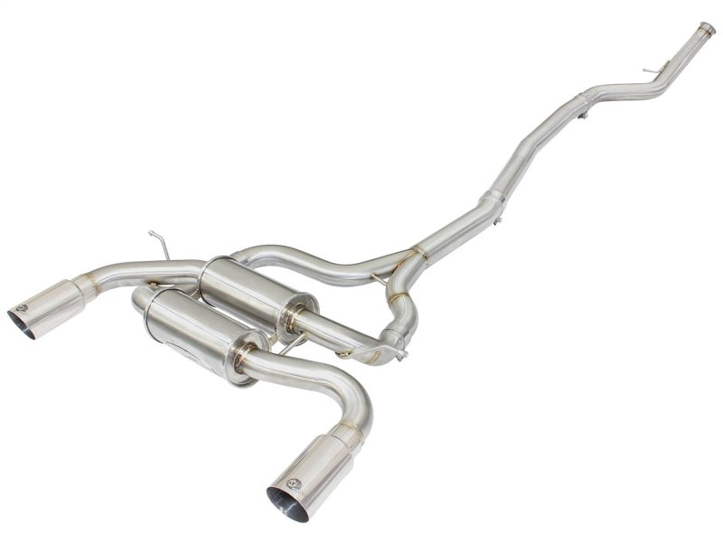aFe MACHForce XP SS-304 Polish Tip 2.5in Dia Cat Back Exhaust 12-14 BMW 335i (F30) 3.0L (t) - Mammoth Racing -